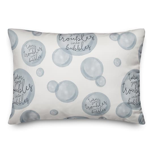 Turn Your Troubles Into Bubbles Throw Pillow